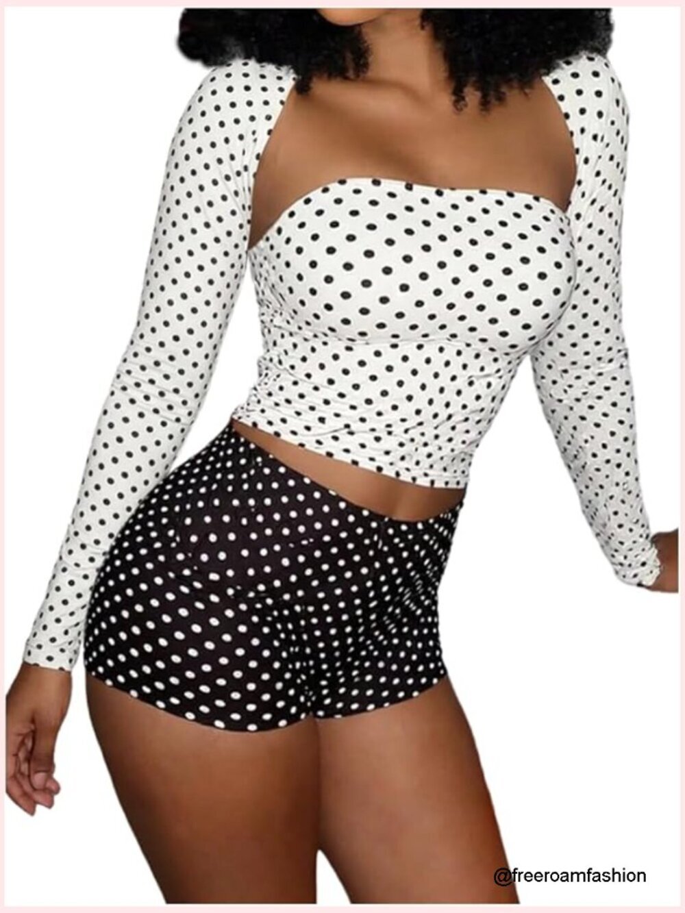 Y2K 3 Piece Outfit Crop Tube Top Long Sleeve and Shorts Set